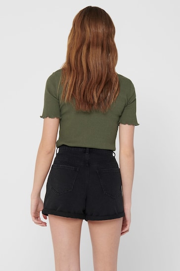 High Waisted Stretch Mom Denim Shorts By Ace For Women