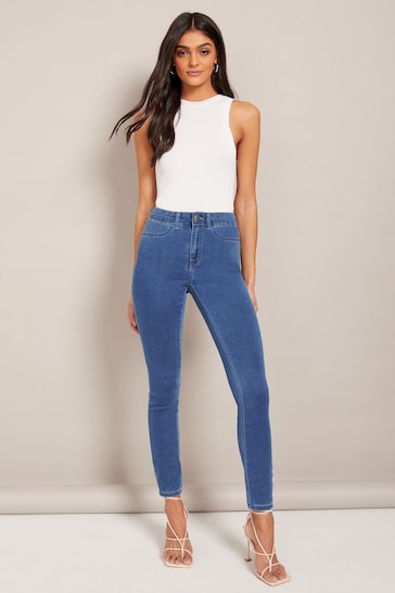 Friends Like These High Waisted Jeggings - Stylish Women's Jeggings - Available In Blue